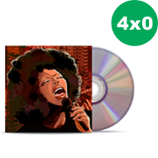 500 Envelopes CDs/DVDs (sem aba) - 12,5x12,5cm - Couché 300g - Corte e vinco padrão, colagem e laminação brilho total frente