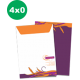 500 Envelopes (saco) - 15,5x22cm - 4x0 cores - Sulfite 90g - Corte e vinco padrão e colagem