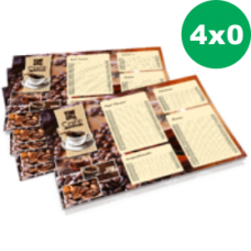 50 Folhetos - 21x29,7cm - 4x0 cores - Couché 120g - Cantos retos e verniz total frente e verso 50 Folhetos - 21x29,7cm - 4x0 cores - Couché 120g - Cantos retos e verniz total frente e verso