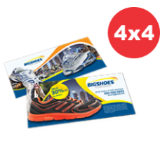 50 Folhetos - 10x21cm - 4x4 cores - Couché 120g - Cantos retos e verniz total frente e verso 50 Folhetos - 10x21cm - 4x4 cores - Couché 120g - Cantos retos e verniz total frente e verso