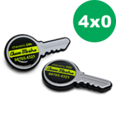 50 Imãs (personalizável) - 5,5x3cm - 4x0 cores - Emborrachado 5,5mm - Corte especial chave