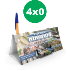 50 Calendários porta-cartões e porta canetas - 18x25cm - 4x0 cores - Couché 300g - Corte especial padrão