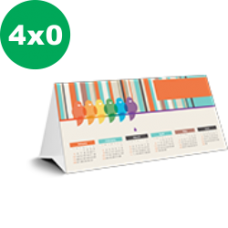 500 Calendários de mesa (simples) - 20x10cm - Couché 300g - Corte e vinco padrão e laminação fosca total frente e verso 500 Calendários de mesa (simples) - 20x10cm - Couché 300g - Corte e vinco padrão e laminação fosca total frente e verso