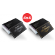 500 Cartões de visita - 9x5cm - 4x4 cores - Couché 300g - Cantos retos, laminação fosca total frente e verso e hot stamping (prata ou dourada) frente