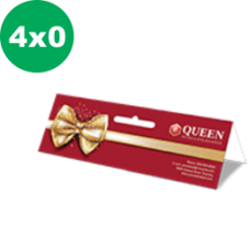 1.000 Solapas - 15x5cm - Couché 300g - Corte e vinco padrão e laminação verniz brilho total frente