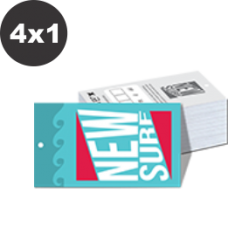 1.000 Tags - 5x9cm - 4x1cores - Couché 250g - Cantos retos, furo e laminação verniz brilho total frente 1.000 Tags - 5x9cm - 4x1cores - Couché 250g - Cantos retos, furo e laminação verniz brilho total frente