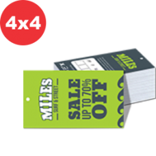 500 Tags - 5x9cm - 4x4 cores - Couché 300g - Cantos retos, furo e laminação fosca total frente e verso 500 Tags - 5x9cm - 4x4 cores - Couché 300g - Cantos retos, furo e laminação fosca total frente e verso